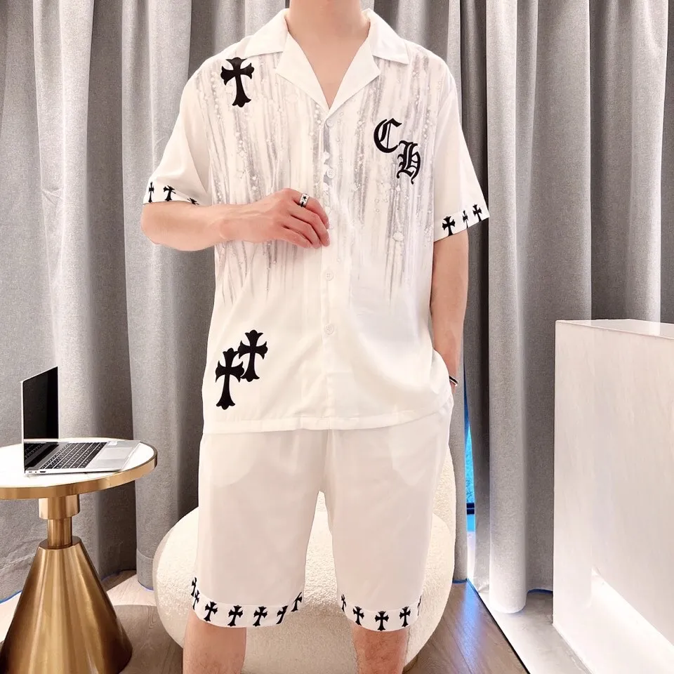🅿️340 2024 CHROME HEARTS home wear, high-definition Korean silk fabric, skin-friendly, soft and comfortable, couple model M～XXXL